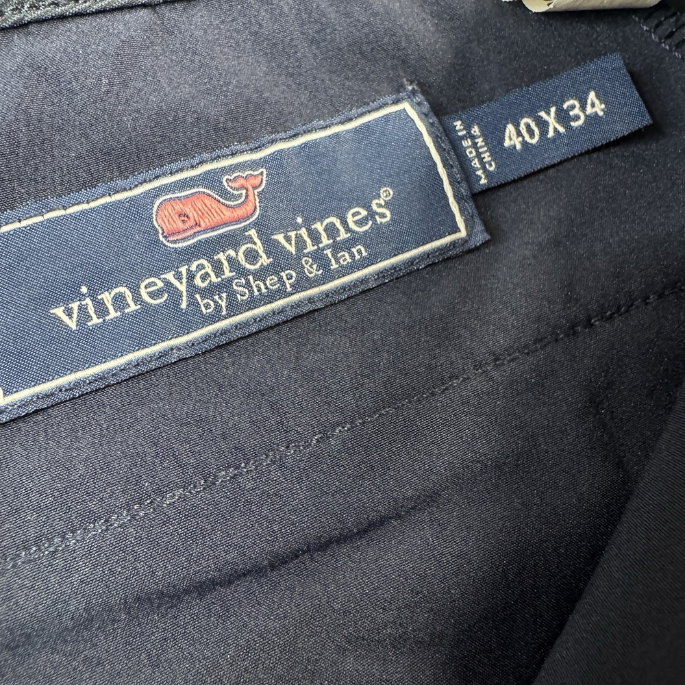 Vineyard Vines Pant Mens 40x34 Golf Performance Casual Navy Blue EUC - Picture 4 of 8